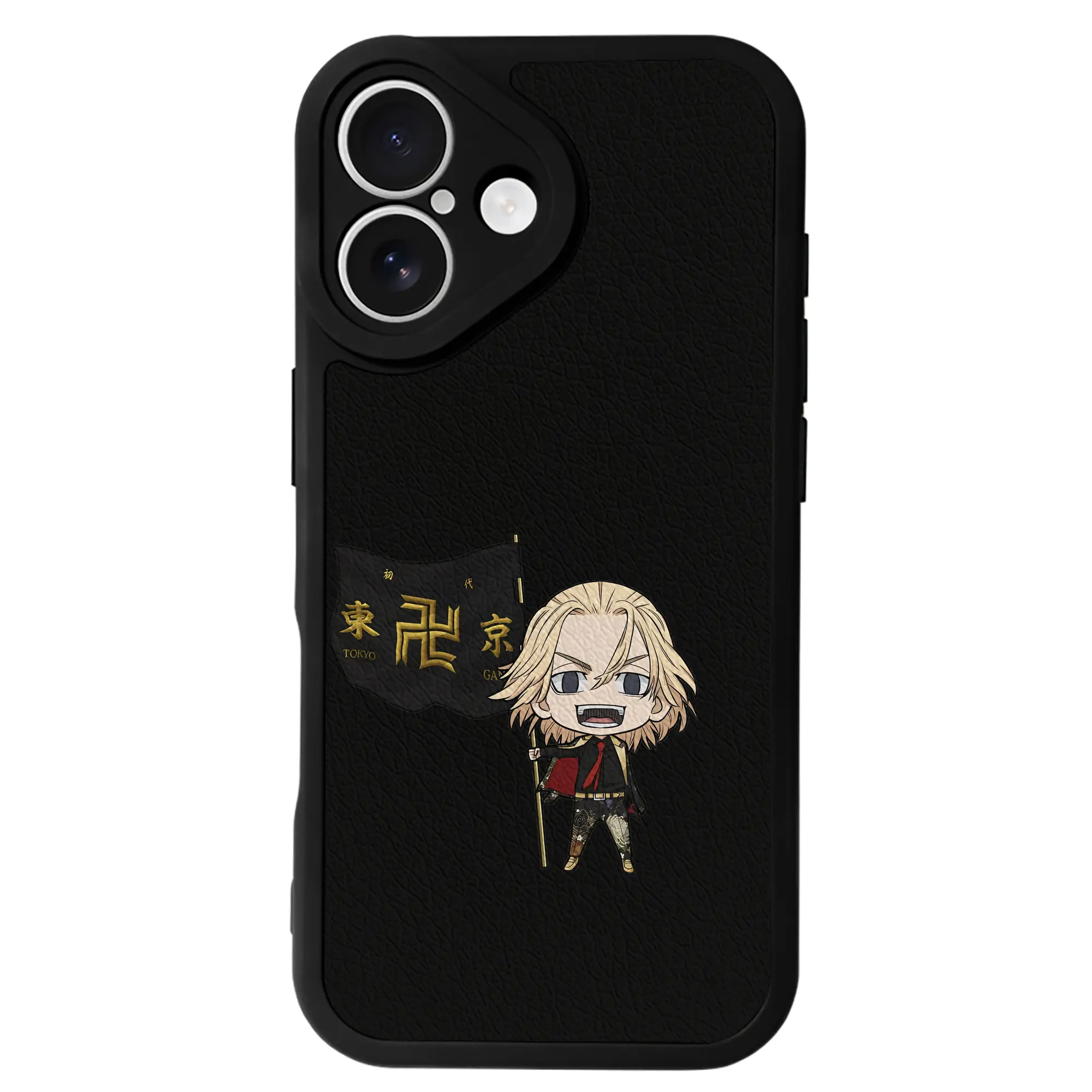 東京リベンジャーズ グッズ,佐野万次郎 - IPhone 16シリーズ対応 ・ シリコンスマホケース ・ レザー調 ・ 高精度フィット ・ 耐衝撃 ・ ワイヤレス充電対応 ・ 精密カット